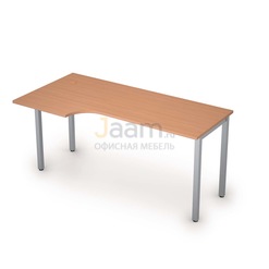 Мебель для персонала Стол криволинейный на металлических опорах левый 2М.143