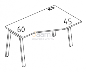 Мебель для персонала Стол эргономичный правый "Техно" на металлокаркасе TRE Б3 052 БП