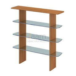Кабинет руководителя Стеллаж со стеклянными полками ПК-ПР-СЖ140Х131С