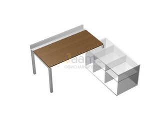 Мебель для персонала Стол рабочий (140) с ProSystem на опорной тумбе правой (БЕЗ ТУМБЫ) КВ 0119