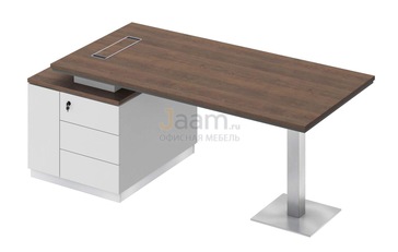 Кабинет руководителя Стол на опорной тумбе левый СИ 105л