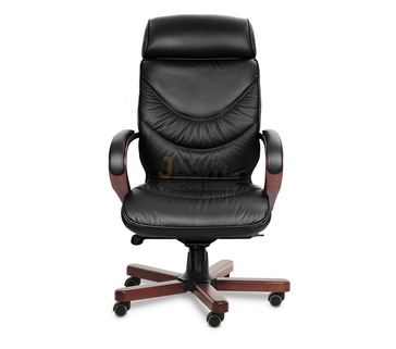 Кресло для руководителя LEEDS WOOD A кожа+кож.зам.