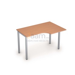 Мебель для персонала Стол криволинейный на металлических опорах правый 2М.144