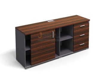 Кабинет руководителя Офисная тумба подкатная 3-х секционная с отсеками и раздвижной дверью прав./лев. 206/1 VN