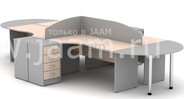 Мебель для персонала Комплект для четырех сотрудников