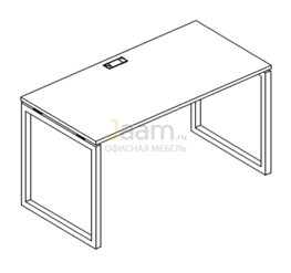 Мебель для персонала Стол письменный на металлокаркасе QUATTRO Б4 003 БП