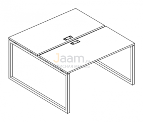 Мебель для персонала Рабочая станция на металлокаркасе QUATTRO Б4 172 БП